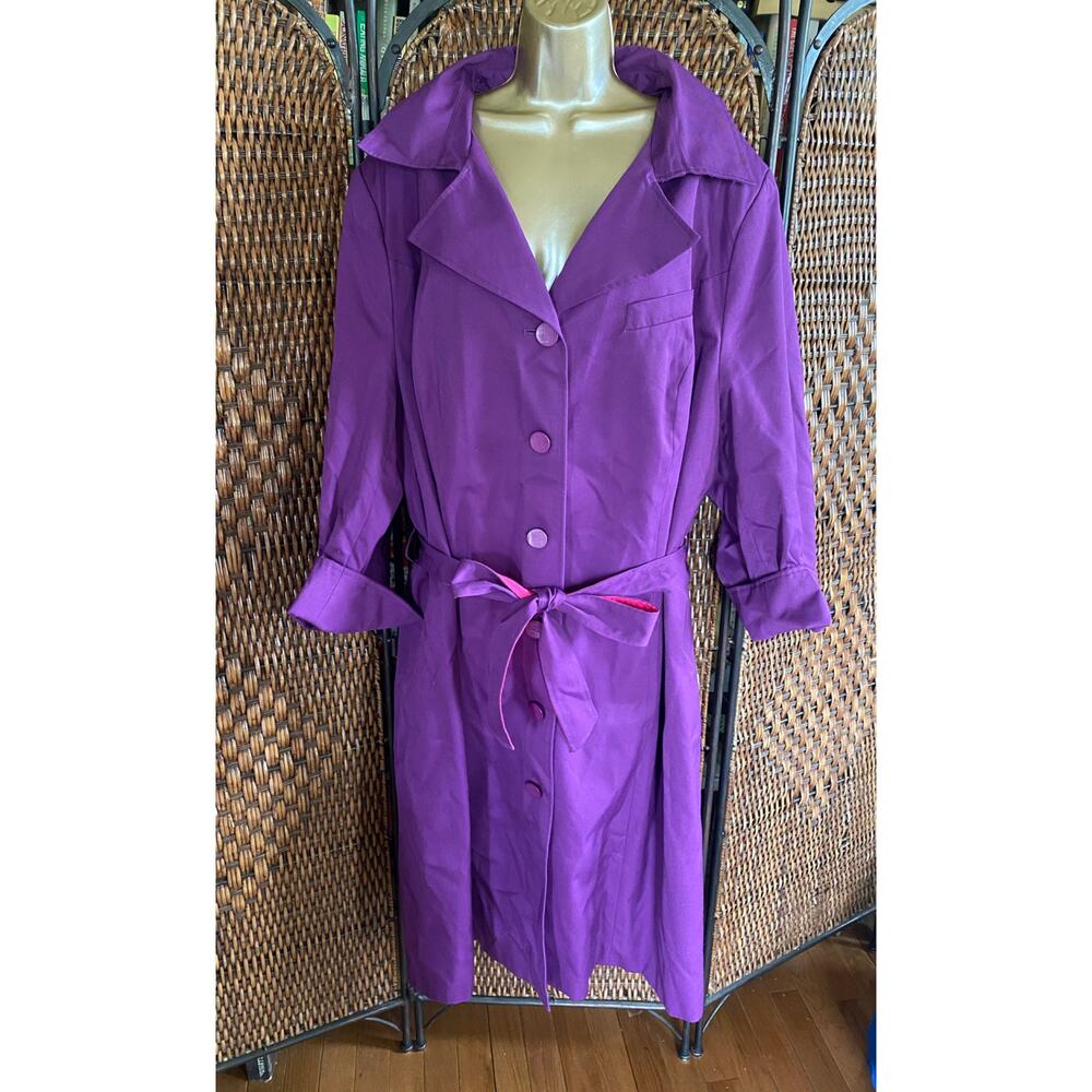 Plus Size 28W Purple Trench